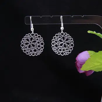 

2015 Hot Fashion Jewelry 50 Pair Silver Lovely Hollow Filaments Charm Pendants Drape Earrings DIY For Women Top Quality F777