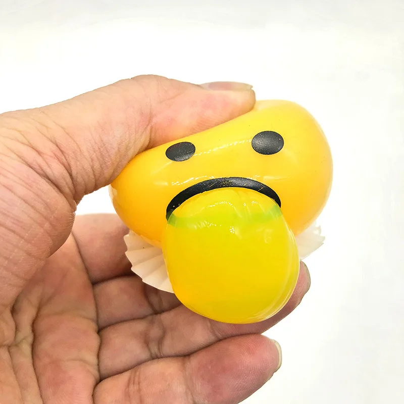 Мягкое рвотное яйцо желток против стресса успокаивающий Забавный подарок желтый ленивый яйцо шутка игрушка мяч Squeeze Забавные игрушки