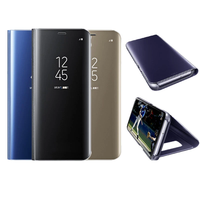 ギャラクシーs8注8ケースクリアビュースマートカバー三星銀河s8 S8プラスs6 S7edge A5 A3 A5 17ミラーフリップケース Case For Galaxy Flip Casecase Plus Aliexpress
