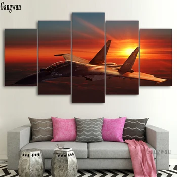 

5 Pieces Sunset Jet Airplane 5d mosaic diamond painting cross stitch 3d embroidery sale Cloud Aircraft decor sticker full square