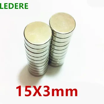 

100PCS 15mmx3mm Strong Round Magnets Dia 15x3 Neodymium Magnet Rare Earth Magnet 15*3 Magnet 15mm*3mm