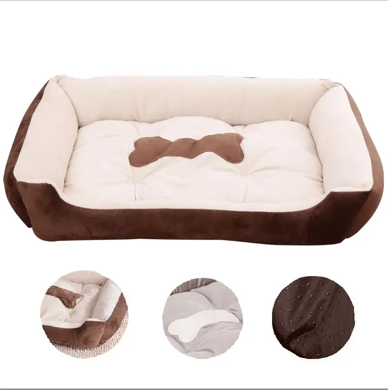 

Bone Printed Pet Sofa Dog Beds Waterproof Winter Warm Cotton Mat Bed For Small Medium Large Dog Cat Pet Products Puppy Kennel