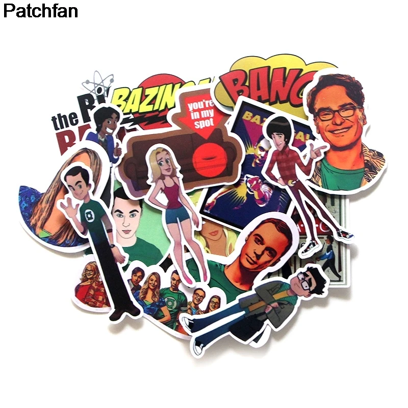 

12sets/lot Patchfan 17pcs/set The Big Bang Theory TBBT badge decorative stickers kids DIY wall notebook scrapbooking album A1925