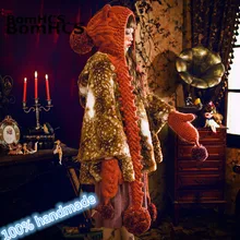 BomHCS кошачьи уши бини перчатки костюм ручной работы зимние теплые толстые вязаные шапки