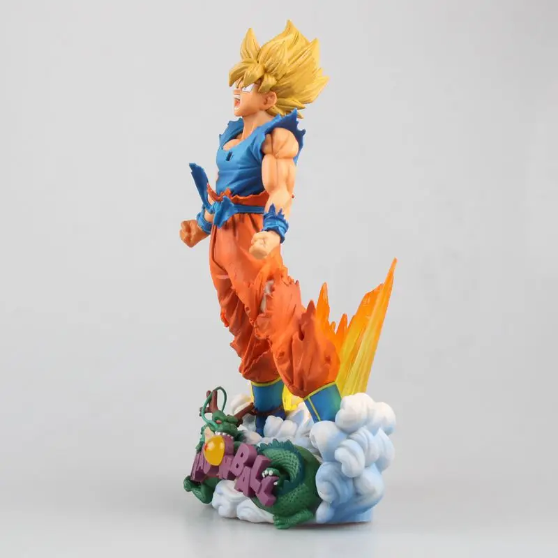 Фигурка "Dragon Ball" Son Goku рисунок Супер Saiyan кисточки Рисунок ПВХ 240 мм Dragon Ball Z экшн-фигурка Драконий жемчуг зет с надписью: "DragonBall Z