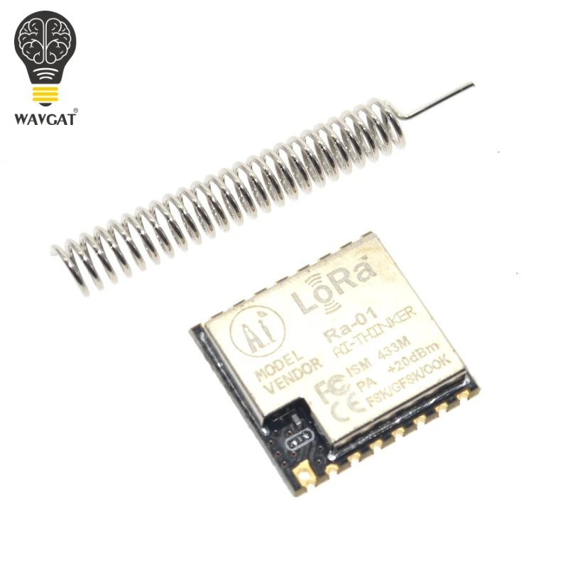Módulo sem Fio Serial sem Fio Pces Lora Spread Spectrum 433mhz Interface Uart Porta Ra01 2 Ra-01 Sx1278