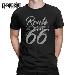 Мужская футболка Route 66 Mother Road SG18, винтажные топы из чистого хлопка в хипстерском стиле, короткий рукав, круглый воротник, футболки