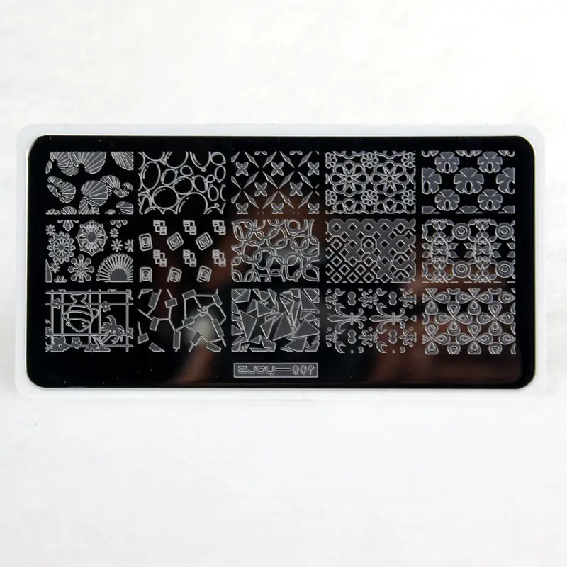 

New Cute Fan-Shaped Nail Stamping Plates One-Piece Plaque ZJOY-009 Nail Art Stamp Stamping Template Image Plate For Nail Polish