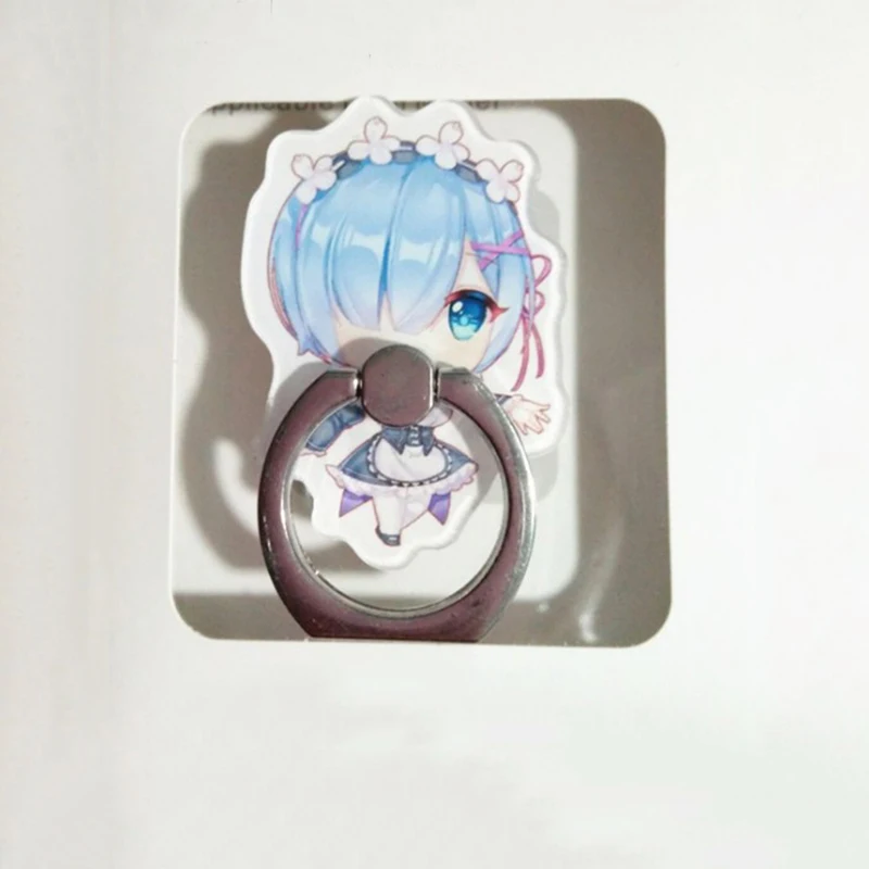

1 Pc Universal Anime Life in a different world from zero Phone Holder Phone Stand 360 Degree Acrylic Ring Stent Figure Toy
