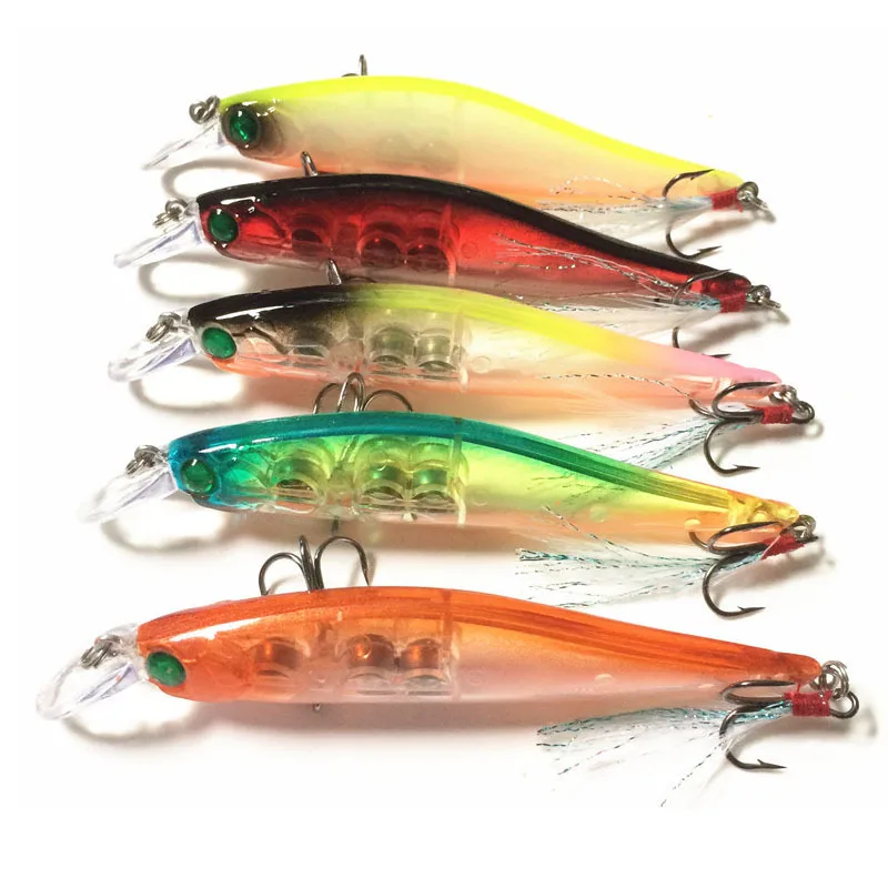 1 Piece Hot Sale Fishing Lure Minnow Hard Bait Rattles Balls Long Shot Artificial Lures 12g With