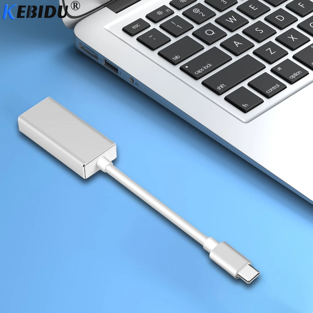 

KEBIDU USB C to DisplayPort Adapter USB 3.1 Type C to DP Adapter converter Support 4K UHD 1080P for Macbook Pro 2015/2016/2017