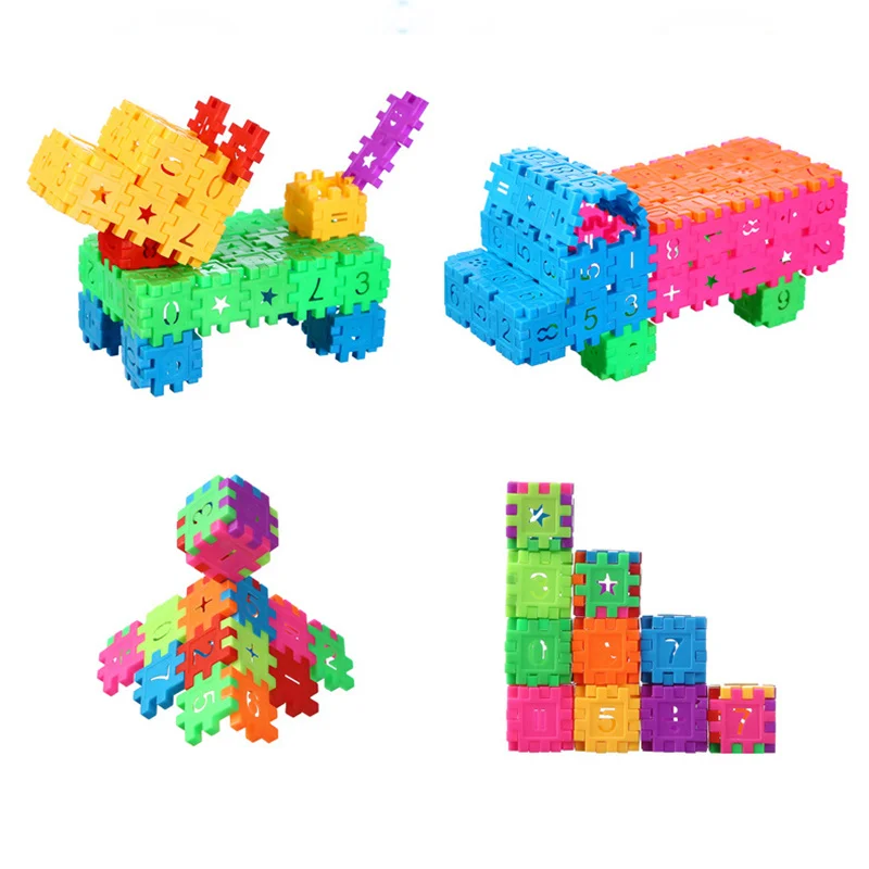 66 шт. 3D игрушки для детей здание блокирует Обучение Обучающие игрушки Монтессори буквы цифры Дети Детские DIY блок мозга подарок