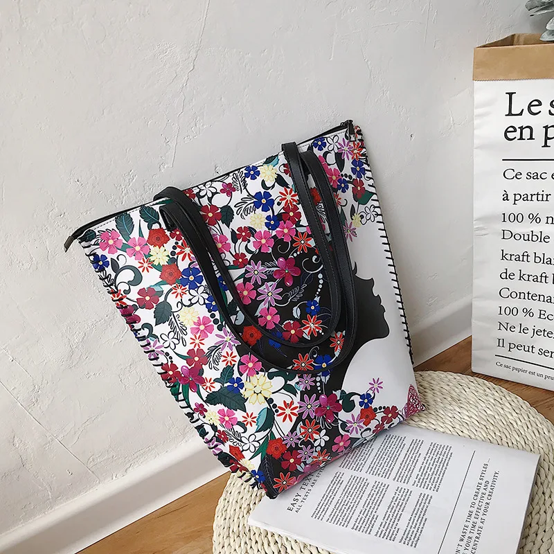 

Female Crossbody Tote Bags For Women 2019 Quality Leather Luxury Handbags Designer Sac Main Ladies Flower Shoulder Messenger Bag