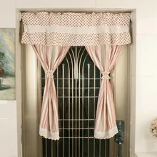 Américain rural style court rideaux pour la cuisine 90 cm * 90 cm rideaux de porte ensemble dentelle cuisine rideaux fenêtre dépistage