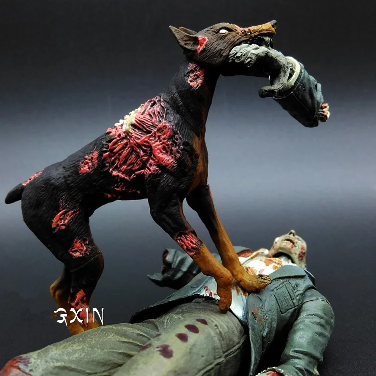 Anjing Zombie Biohazard Aksi Angka Pvc 180mm Anime Koleksi Model