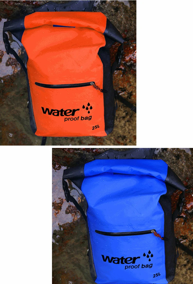 25л Открытый водонепроницаемый рюкзак, сумка для плавания, сухой мешок, сумка для хранения, рафтинг, спортивный Каякинг, каноэ, дорожная водонепроницаемая сумка, 7 цветов