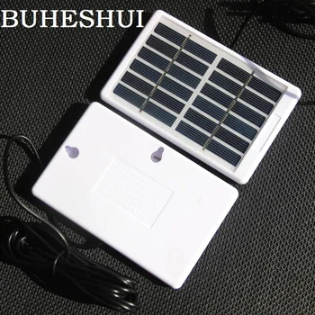 

BUHESHUI 1.2W 6V Solar Panel With DC5521 Cable 3M Polycrystalline Solar Cell Battery Charger For LED Light 130*84*10MM 2pcs