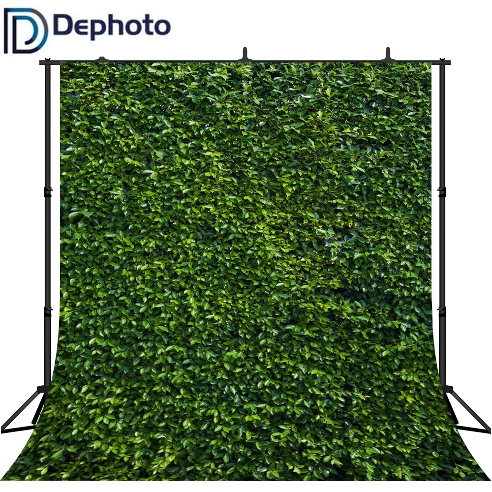 DePhoto фон для фотосъемки листья стена зеленая природа детский душ Дети Свадьба