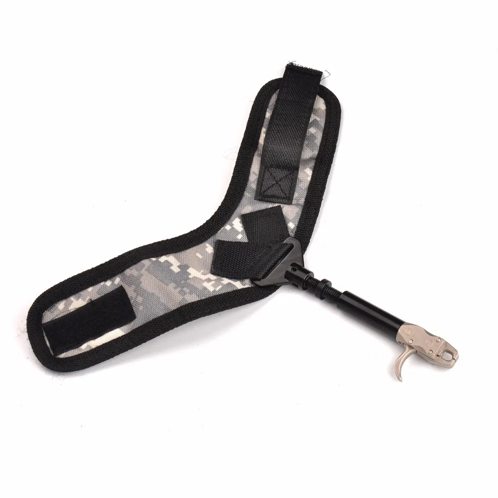 Kaufen 360 grad Einstellbare Handgelenk Strap Camouflage Leinwand Verbindung Bogen Release Entwickelt für Links Rechts Hand Fit Jugend zu Erwachsene Bogenschießen