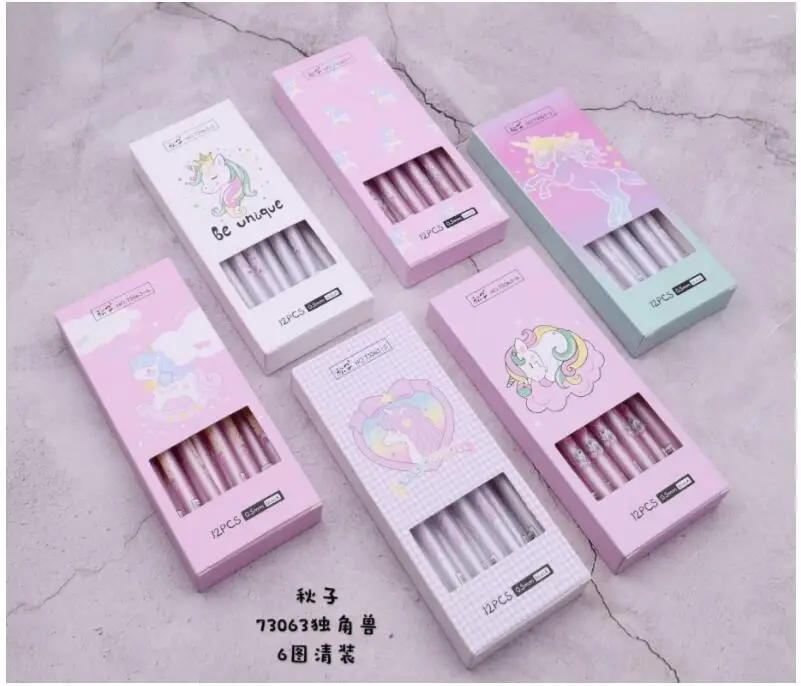 

4 pcs/lot Unicorn Power Gel Pen Ink Pen Promotional Gift Stationery School & Office Supply
