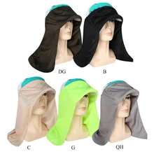 Прямая поставка открытый УФ Защита от солнца с широкими полями крышка пустой Топ Лето шеи лицо лоскут садовник шляпа для наружного