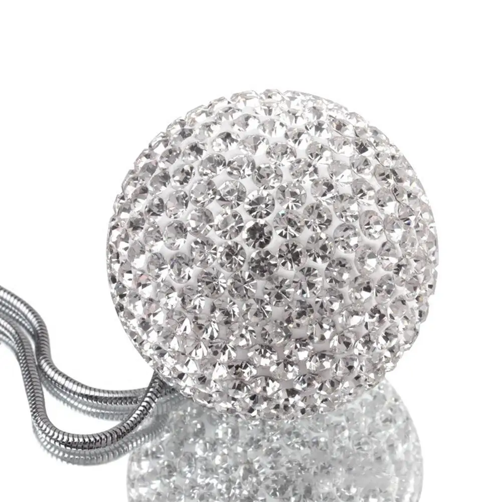 

Car Pendant Diamond Crystal Ball Automobile Decoration Charm Auto Interior Rear View Mirror Suspension Ornament Lucky Pendant