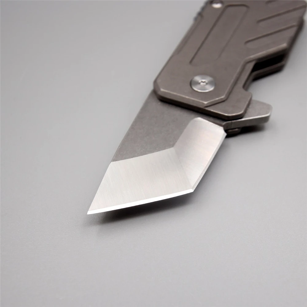 Edc 60 нож HRC stonewash тактический быстрый флип складной мини карманный d2 60 лезвие HRC титановые ножи для кемпинга нож для выживания
