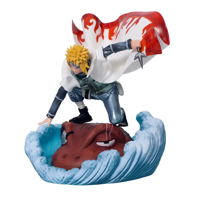 

19cm Namikaze Minat Naruto Fther Minat Riding Gama-Bunt Ver. Yondaime Hokage PVC Action Figure Collectible Model