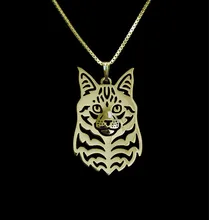 Maine Coon Cat Silver/Gold Necklaces & Pendants For Women Casual Jewelry Charms Dog Necklace Free shipping