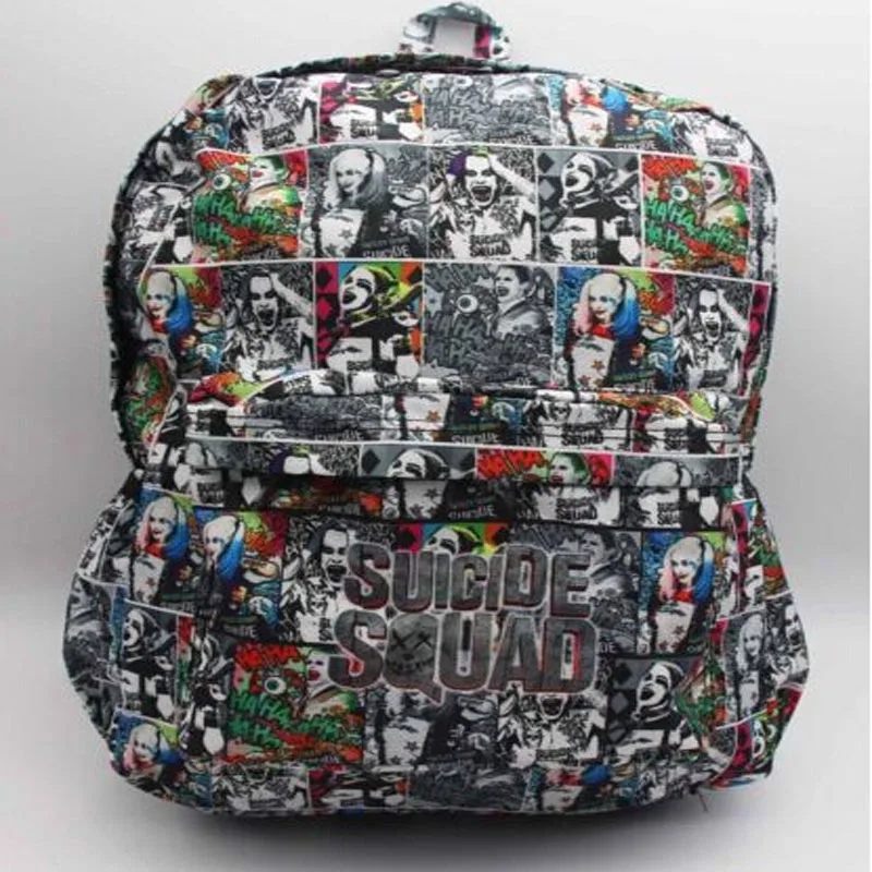 Movie Show Suicide Squad Harley Quinn Cos Backpack Knapsack Shoulder Schoolbag