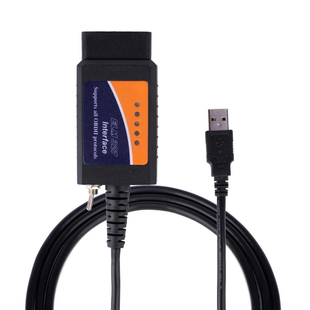 Считыватель кодов ELM327 V1.5 USB с переключателем чип FTDI FT232RL PIC18F2480 модифицированный