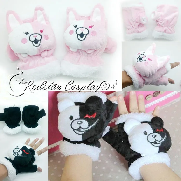 Monomi Mitten Rabbit 2 colors Dangan Ronpa Cosplay Gloves Zero Monokuma Bear