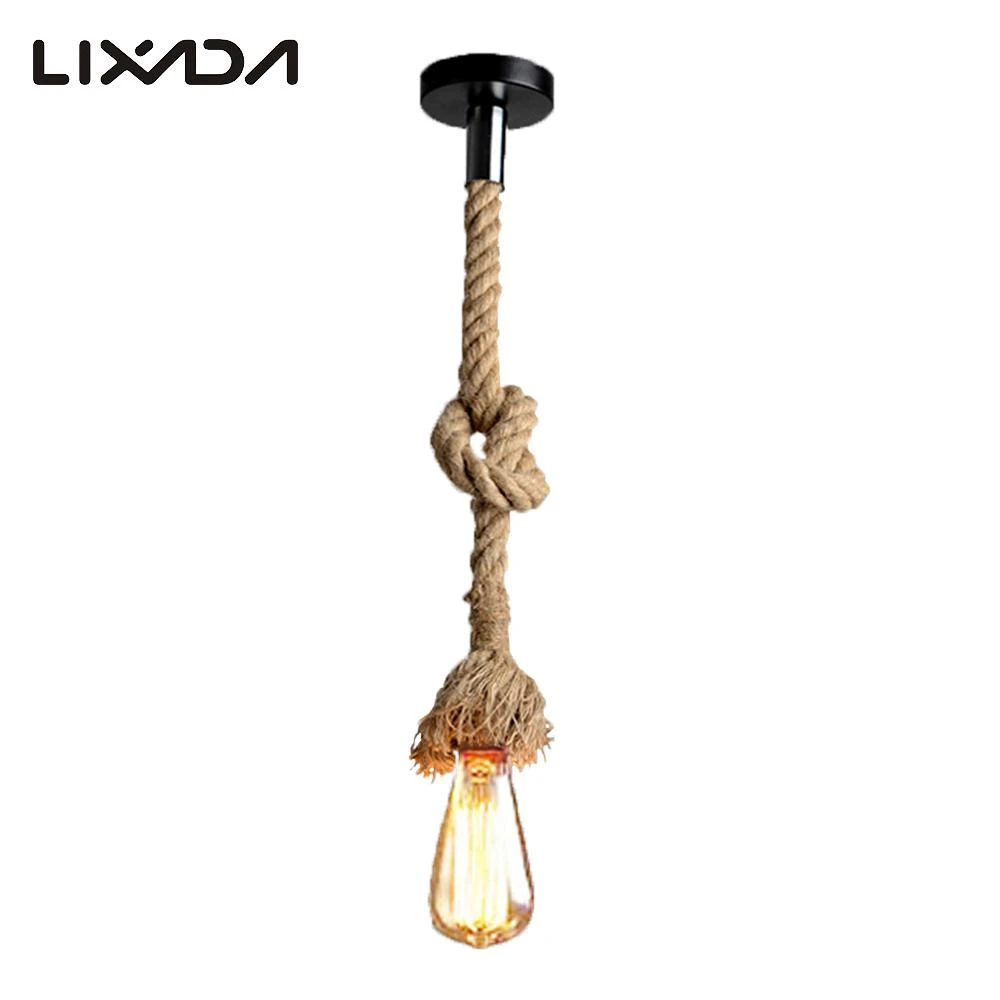 Lixada Nachtlampje Lamp E27 Rope Loft Creatieve Industriële Lamp Voor Restaurant/Bar Thuis Kamer Cafe licht|industrial lamp|pendant light loftlight - AliExpress