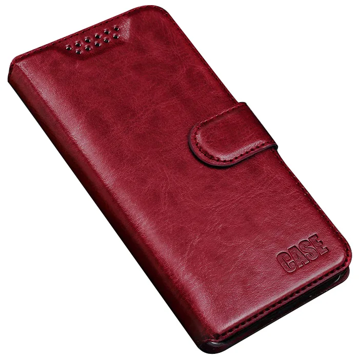 Роскошный кожаный чехол-кошелек для Alcatel Pixi 4, магнитный держатель для карт, флип-чехол для Alcatel Pixi 4 5010D 3g, чехол-подставка для телефона s - Цвет: Style 2 Red INI