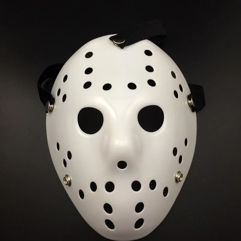 

Halloween Masquerade Ball All White Jason Masks Horror Festival Wacky Mask Party Toys Adult Party Movie Theme Props Supply