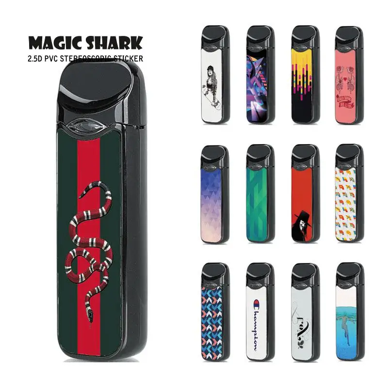 

Magic Shark Snake Flags Skull V-Vendetta E Cigarette Wrap Skin Case Cover Sticker for Smok Nord