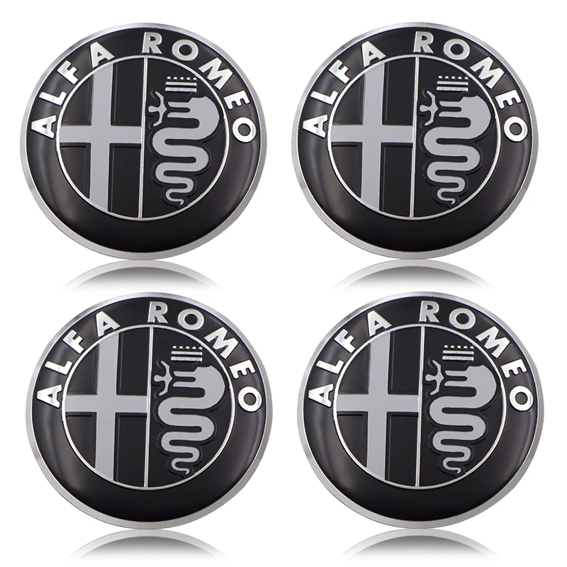 4 шт. 56 мм Alfa Romeo наклейки для автомобиля центр колеса колпачки эмблема логотип для 147 156 159 166 Giulietta mito GT Стайлинг
