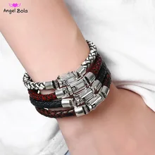 Модный мужской кожаный браслет Дружба Браслеты "Будда" и браслеты Hombre подвеска Рождественский подарок