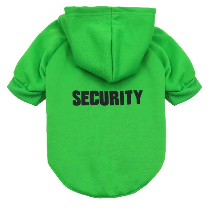 Безопасная Одежда для собак классическая одежда для собак с капюшоном для маленьких собак осеннее пальто куртка для Одежда для Йорка Чихуахуа Одежда для щенков 10d3S1 - Цвет: Green  security