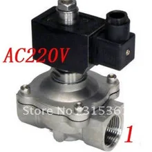 5 шт./лот 1 ''нержавеющая сталь нормально открытый СОЛЕНОИДНЫЕ клапаны масляная кислота VITON AC220V