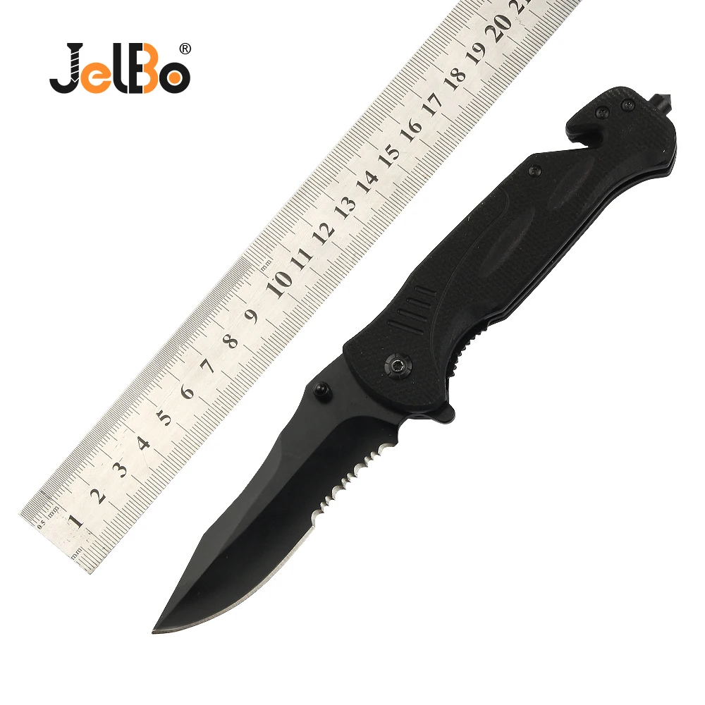 

JelBo Stainless Steel Blade Multi-function Folding Knife Portable Pocket Knife Outdoor Hunting Camping Survival Tactical Knife