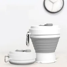 350 мл многофункциональная Складная силиконовая чашка Портативный Силикон С Пылезащитным покрытием наружные кофейные чашки Выдвижная дорожная копа