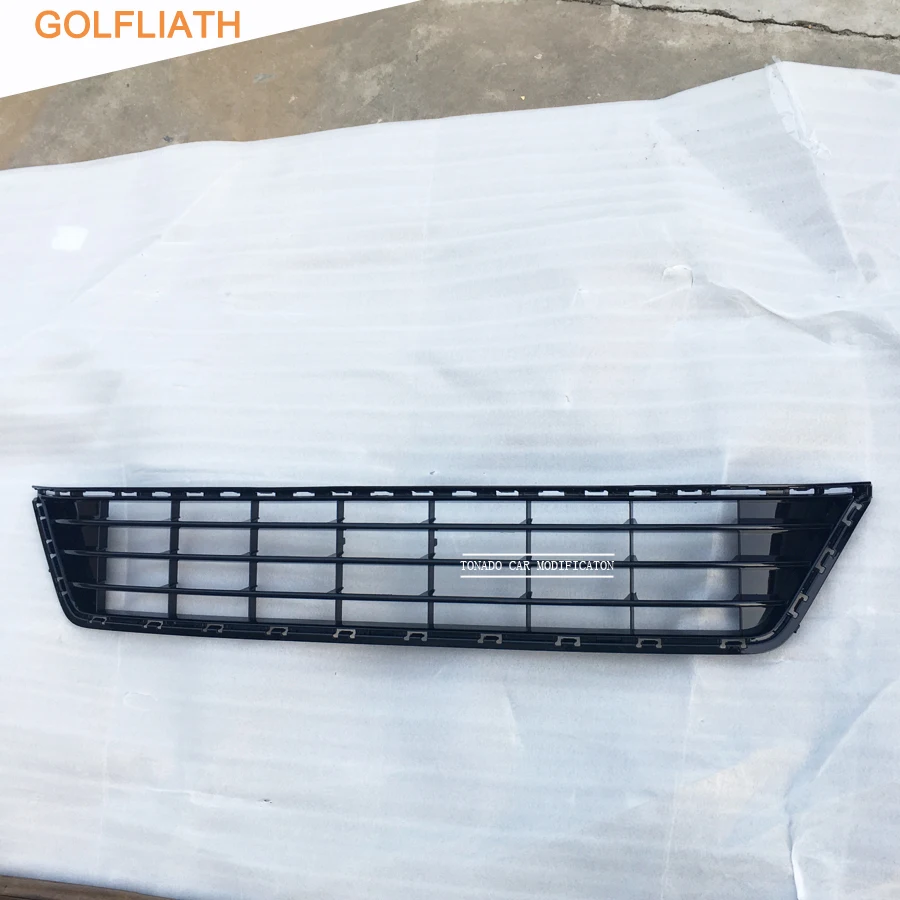 

GOLFLIATH For VW Golf MK7 R Front Center Grille glossy Black ABS Radiator Hood lower Grill for golf 7 R