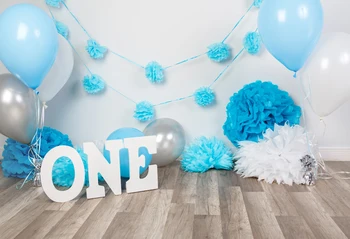 

baby birthday party celebration baby shower background blue balloon boy photography backdrop newborn photo studio props XT-6753