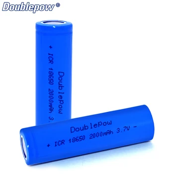 

4pcs/Lot FREE SHIPPING Hot Sale Doublepow DP-18650 2000 mA 3.7V Li-ion rechargeable battery 18650 HIGH CAPACITY FOR FLASHLIGHT