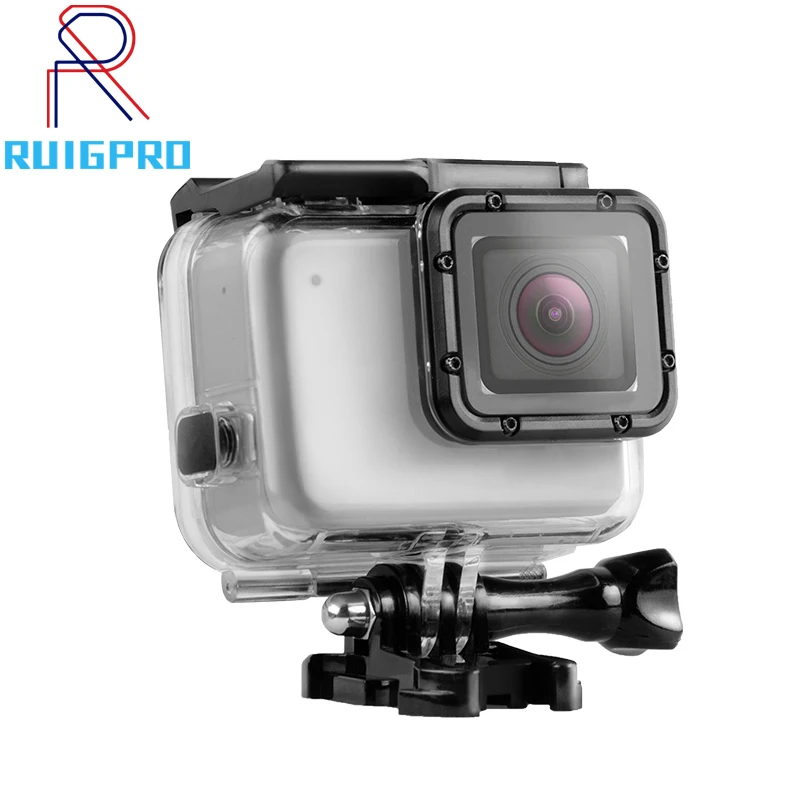 Водонепроницаемый защитный чехол для камеры Gopro Hero 7 белый/серебристый дайвинга