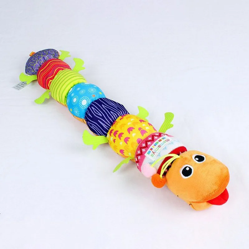 Baby Toys Musical Stuff Caterpillar With Ring Bell Cute Cartoon Animal Plush Doll Early Learning Educational Kids Toys Christmas (2)