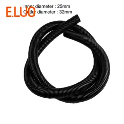 1 м внутренний диаметр 25 мм черный высокая температура гибкий EVA шланг Пылесосы для автомобиля поставка оборудования дренажа/орошения