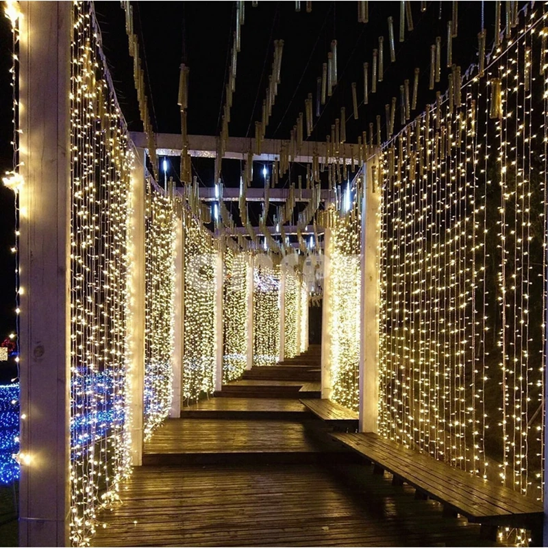 

4.5x3m EU LED Icicle String Lights led xmas Christmas lights Fairy Lights outdoor Home For Wedding/Party/Curtain/Garden Decor