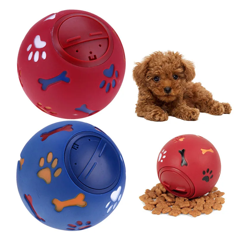 

1pcs Pet Food Dispenser Dog Leakage Food Ball For Puppy Cat Treat Trainning Chew Sound Squeaky Ball Interactive Pet Supplies